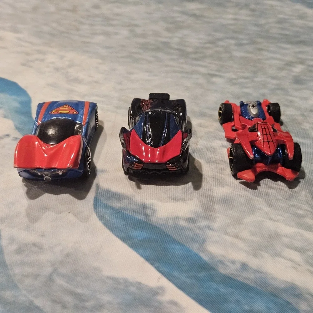 Mattel DC Comics Superman Batman Batmobile Diecast Cars Lot of 3